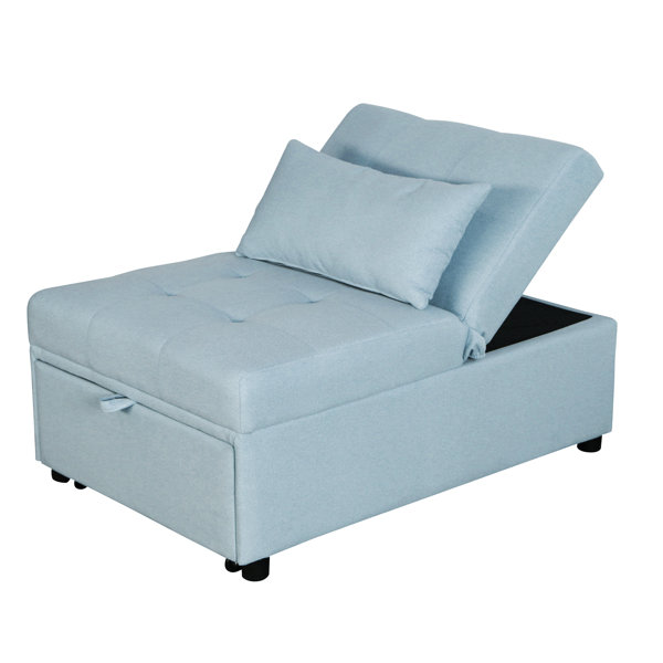 Ebern Designs Kahraman Upholstered Chaise Lounge，Folding Ottoman Sofa